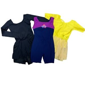 Lot of 3 Girl's Dance or Gymnastics Leotards